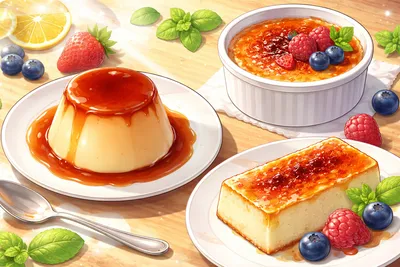 「プリン」「クレームブリュレ」「カタラーナ」の違いは？