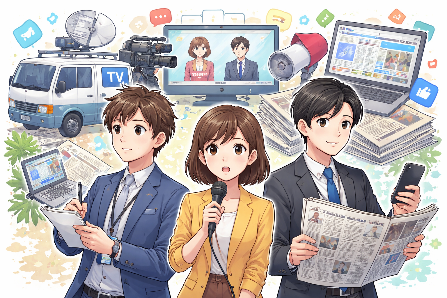 メディア マスメディア マスコミ 違いは？