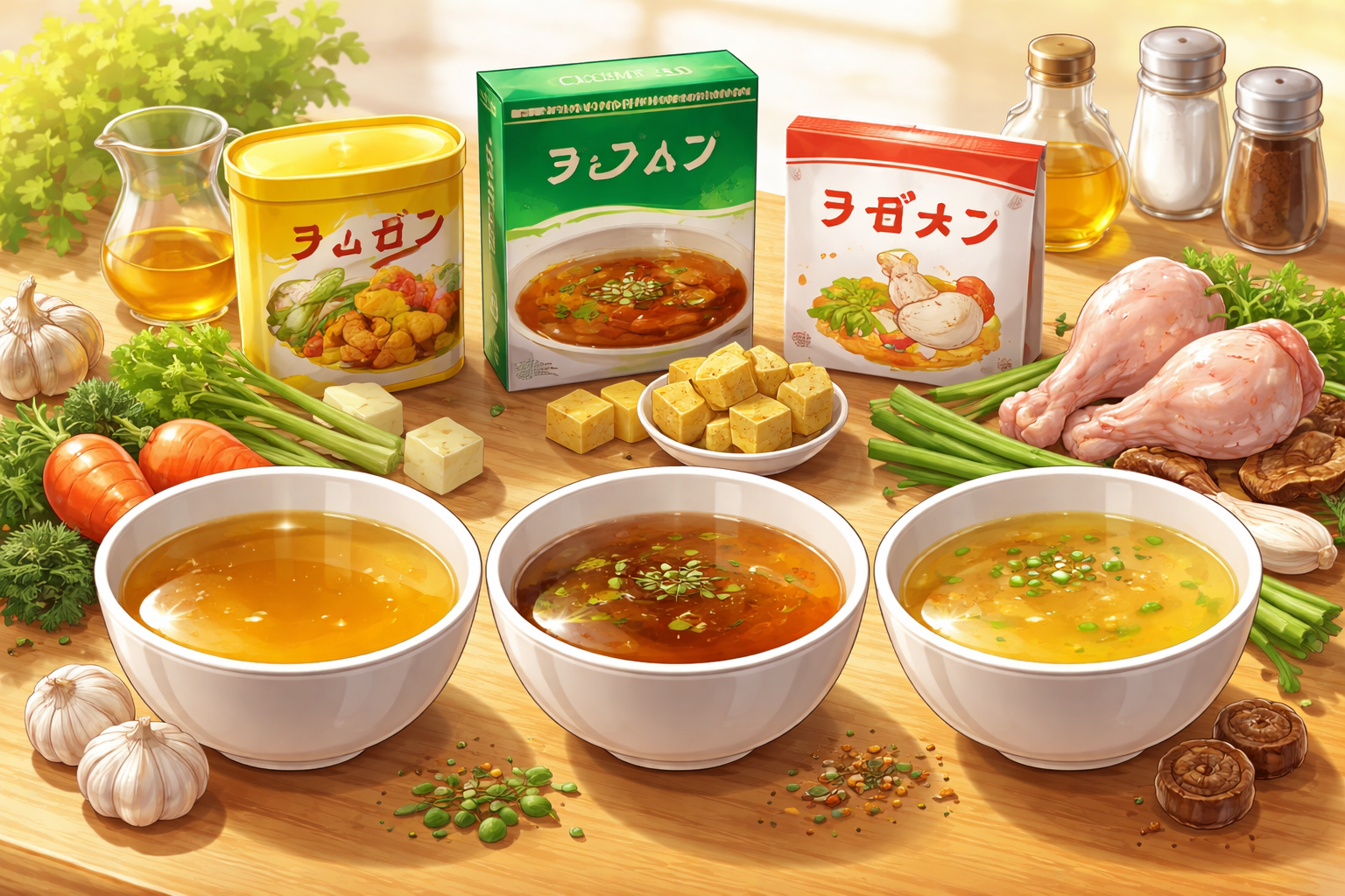 ブイヨン コンソメ 鶏ガラスープ 違いは？